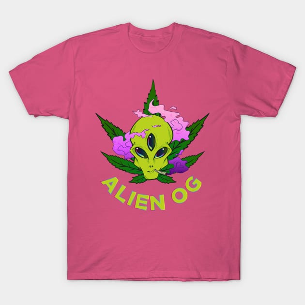 Alien OG (Yellow Green) T-Shirt by KannaKulture